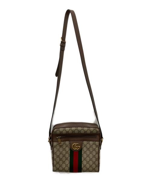 GUCCI（グッチ）GUCCI (グッチ) オフィディアGGメッセンジャーバッグ ブラウンの古着・服飾アイテム