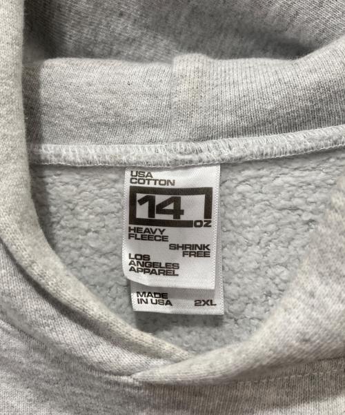 LOS ANGELES APPAREL（ロサンゼルスアパレル）LOS ANGELES APPAREL (ロサンゼルスアパレル) 14ozプルオーバーパーカー グレー サイズ:2XLの古着・服飾アイテム