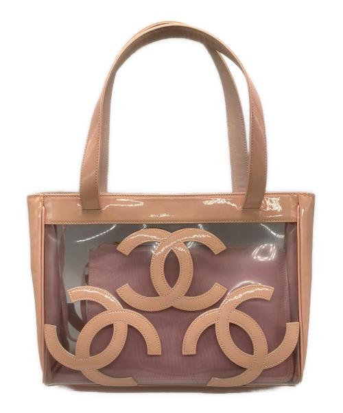 CHANEL（シャネル）CHANEL (シャネル) トリプルココエナメルクリアバッグ ピンクの古着・服飾アイテム