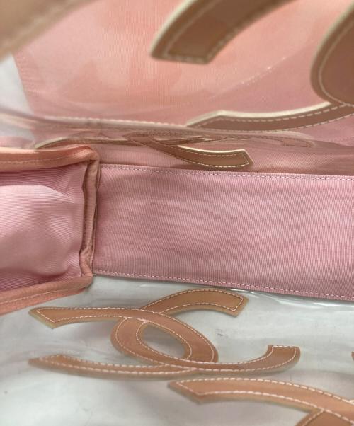 CHANEL（シャネル）CHANEL (シャネル) トリプルココエナメルクリアバッグ ピンクの古着・服飾アイテム