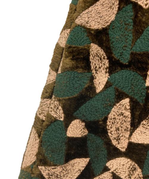 mina perhonen（ミナ ペルホネン）mina perhonen (ミナ ペルホネン) voix スカート オリーブ×グリーン サイズ:36の古着・服飾アイテム