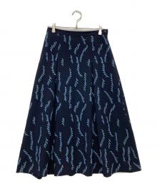 mina perhonen（ミナ ペルホネン）の古着「ribbon stick Skirt」｜ネイビー