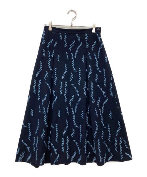 mina perhonen（ミナ ペルホネン）mina perhonen (ミナ ペルホネン) ribbon stick Skirt ネイビー サイズ:36の古着・服飾アイテム