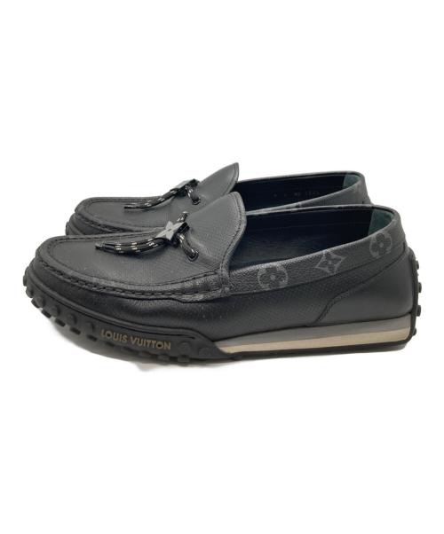LOUIS VUITTON（ルイ ヴィトン）LOUIS VUITTON (ルイ ヴィトン) LV レーサー ローファー ブラック サイズ:8の古着・服飾アイテム