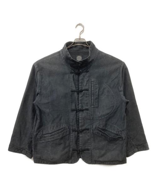 Porter Classic（ポータークラシック）Porter Classic (ポータークラシック) MOLESKIN CHINESE JACKET / モールスキンチャイニーズジャケット ブラック サイズ:3の古着・服飾アイテム