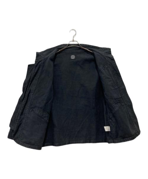 Porter Classic（ポータークラシック）Porter Classic (ポータークラシック) MOLESKIN CHINESE JACKET / モールスキンチャイニーズジャケット ブラック サイズ:3の古着・服飾アイテム