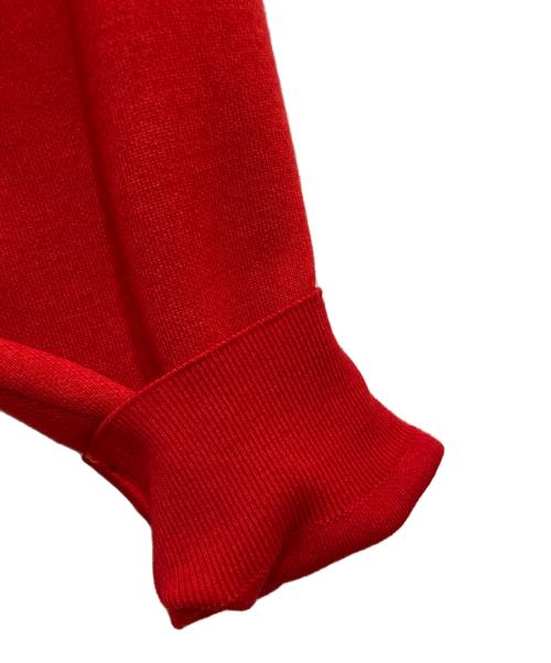 owness（オゥネス）owness (オゥネス) SNOW WASH スムース ニット ポロシャツ レッド サイズ:Mの古着・服飾アイテム