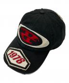 DIESELディーゼル）の古着「C-BRAFFキャップ」｜ブラック×レッド