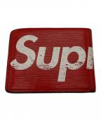 LOUIS VUITTON×SUPREMEルイ ヴィトン×シュプリーム）の古着「2つ折り財布」｜レッド