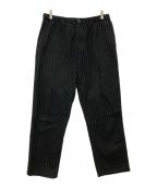 BLUE BLUEブルーブルー）の古着「コットンリネンパンツ」｜ブラック