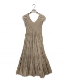 MARIHA（マリハ）の古着「ノースリーブワンピース」｜ベージュ