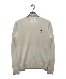 ami（アミ）の古着「AMI DE COEUR CREW NECK SWEATER / アミ ドゥ クール クルーネック セーター」｜アイボリー