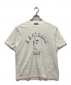 A BATHING APEアベイシングエイプ）の古着「ガーメントダイ プリント Tシャツ」｜ホワイト
