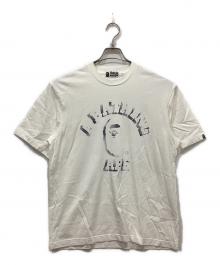 A BATHING APE（アベイシングエイプ）の古着「ガーメントダイ プリント Tシャツ」｜ホワイト