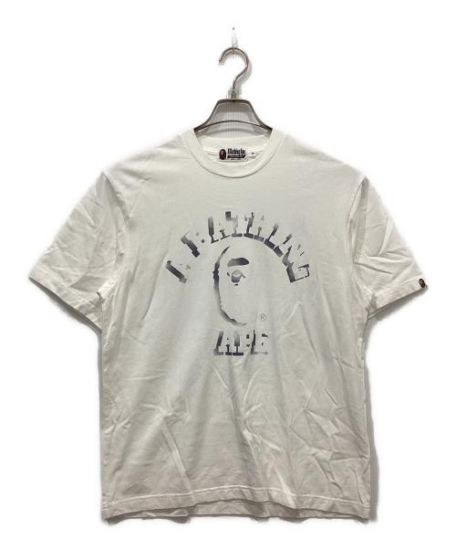 A BATHING APE（アベイシングエイプ）A BATHING APE (アベイシングエイプ) ガーメントダイ プリント Tシャツ ホワイト サイズ:Sの古着・服飾アイテム