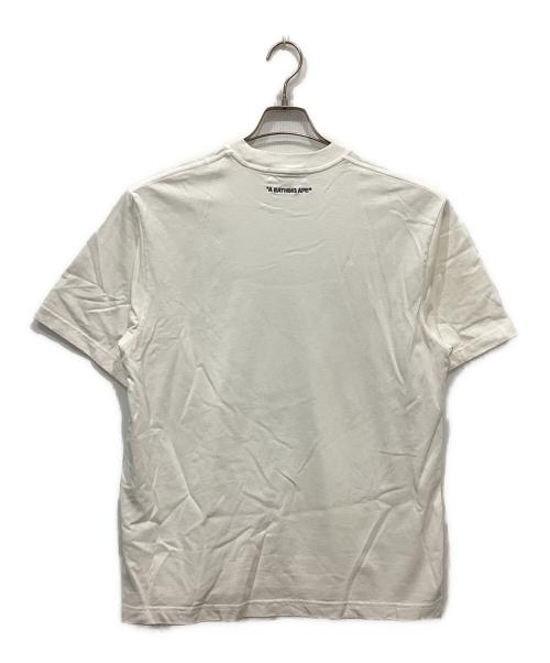 A BATHING APE（アベイシングエイプ）A BATHING APE (アベイシングエイプ) ガーメントダイ プリント Tシャツ ホワイト サイズ:Sの古着・服飾アイテム