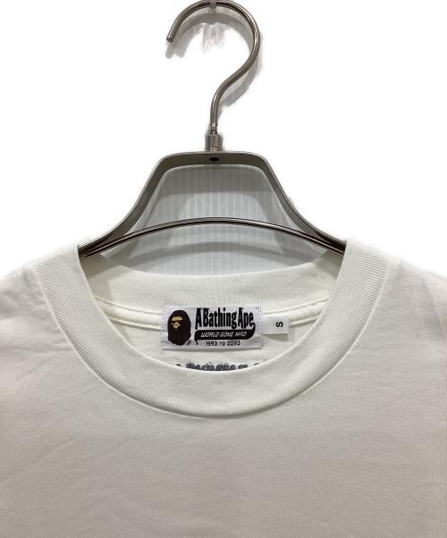 A BATHING APE（アベイシングエイプ）A BATHING APE (アベイシングエイプ) ガーメントダイ プリント Tシャツ ホワイト サイズ:Sの古着・服飾アイテム