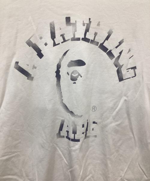 A BATHING APE（アベイシングエイプ）A BATHING APE (アベイシングエイプ) ガーメントダイ プリント Tシャツ ホワイト サイズ:Sの古着・服飾アイテム