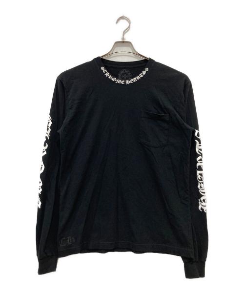 CHROME HEARTS（クロムハーツ）CHROME HEARTS (クロムハーツ) NECK LOGO ロングスリーブTシャツ ブラック サイズ:Lの古着・服飾アイテム