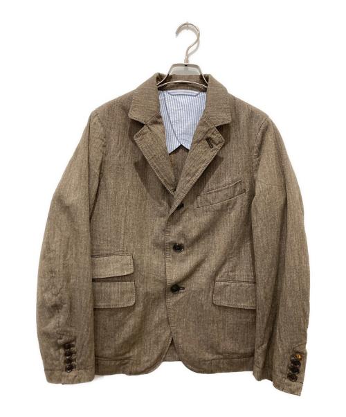 45R（フォーティファイブ・アール）45R (フォーティファイブ・アール) インディゴヘリンボーンツイード908ノッティングヒルジャケット ブラウン サイズ:2の古着・服飾アイテム