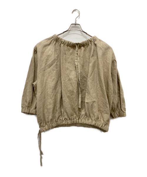 45R（フォーティファイブ・アール）45R (フォーティファイブ・アール) リネンクロスのサックブラウス ベージュ サイズ:FREEの古着・服飾アイテム