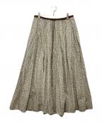 45Rフォーティファイブ・アール）の古着「ツタフラワープリントのイージーギャザースカート」｜ベージュ