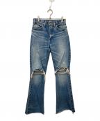 INSCRIREアンスクリア）の古着「Crash Flareデニムパンツ」｜インディゴ