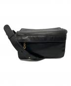 ROBERT LEE MORRISロバートリーモーリス）の古着「レザーショルダーバッグ」｜ブラック