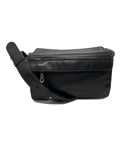 ROBERT LEE MORRIS（ロバートリーモーリス）robert lee morris (ロバートリーモーリス) レザーショルダーバッグ ブラックの古着・服飾アイテム