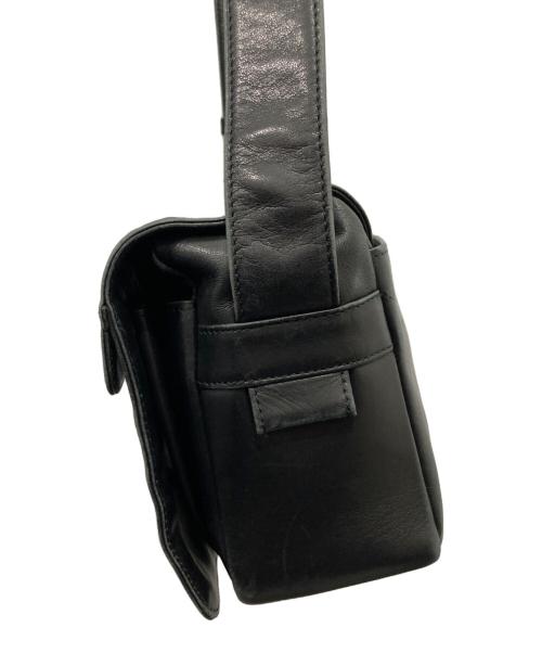 ROBERT LEE MORRIS（ロバートリーモーリス）robert lee morris (ロバートリーモーリス) レザーショルダーバッグ ブラックの古着・服飾アイテム