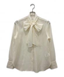 VERMEIL par iena（ヴェルメイユ パー イエナ）の古着「Woolボイルボータイブラウス」｜アイボリー
