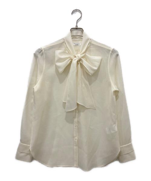 VERMEIL par iena（ヴェルメイユ パー イエナ）VERMEIL par iena (ヴェルメイユ パー イエナ) Woolボイルボータイブラウス アイボリー サイズ:Freeの古着・服飾アイテム