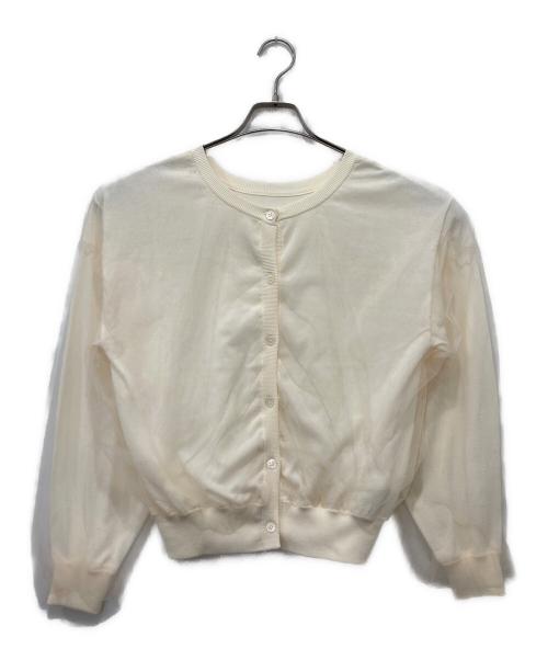 SLOBE IENA（スローブ イエナ）SLOBE IENA (スローブ イエナ) 2WAYチュールコンビニットカーディガン アイボリー サイズ:Freeの古着・服飾アイテム