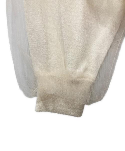 SLOBE IENA（スローブ イエナ）SLOBE IENA (スローブ イエナ) 2WAYチュールコンビニットカーディガン アイボリー サイズ:Freeの古着・服飾アイテム