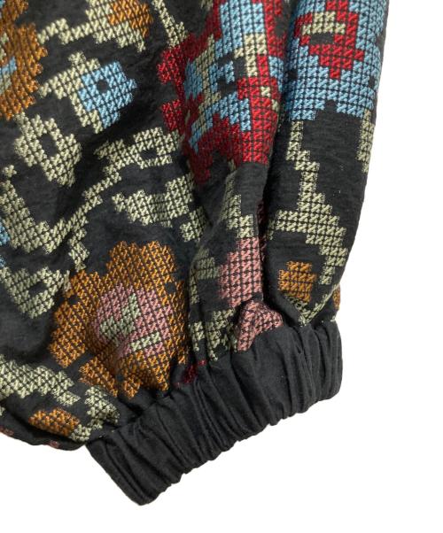 BEARDSLEY（ビアズリー）BEARDSLEY (ビアズリー) 袖ジャガードワンピース ブラック サイズ:FREEの古着・服飾アイテム