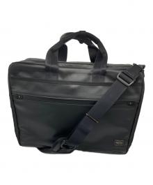 PORTER（ポーター）の古着「CLOUD  2WAY BRIEFCASE / クラウド 2WAY ブリーフケース」｜ブラック