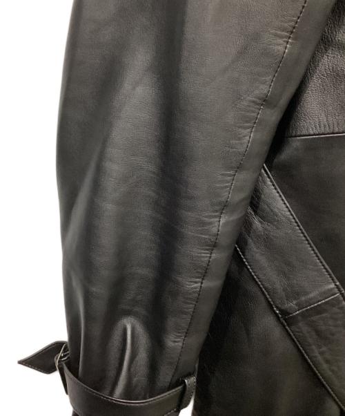 BALMAIN（バルマン）BALMAIN (バルマン) レザーコート ブラック サイズ:-の古着・服飾アイテム