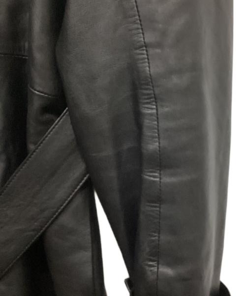 BALMAIN（バルマン）BALMAIN (バルマン) レザーコート ブラック サイズ:-の古着・服飾アイテム