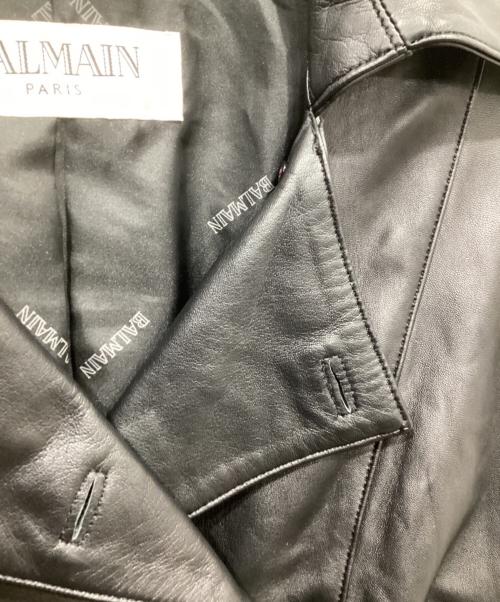 BALMAIN（バルマン）BALMAIN (バルマン) レザーコート ブラック サイズ:-の古着・服飾アイテム