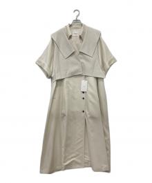 Ameri（アメリ）の古着「TRENCH MULTI WAY LONG VEST」｜アイボリー