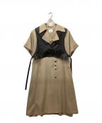 Ameriアメリ）の古着「TRENCH MULTI WAY LONG VEST / トレンチマルチウェイロングベスト / マルチウェイ トレンチコート」｜ベージュ