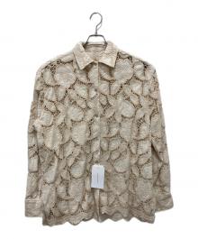 Ameri（アメリ）の古着「VINTAGE LIKE CODE LACE SHIRT」｜ベージュ