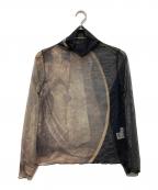 saharaサハラ）の古着「High Neck Sheer Top」｜ブラック