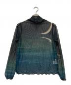 saharaサハラ）の古着「High Neck Sheer Top」｜グリーン