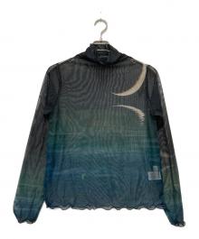 sahara（サハラ）の古着「High Neck Sheer Top」｜グリーン