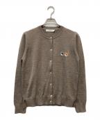 maison kitsuneメゾンキツネ）の古着「ダブル フォックスヘッド メリノ レギュラー カーディガン」｜ベージュ