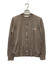 maison kitsune（メゾンキツネ）の古着「ダブル フォックスヘッド メリノ レギュラー カーディガン」｜ベージュ