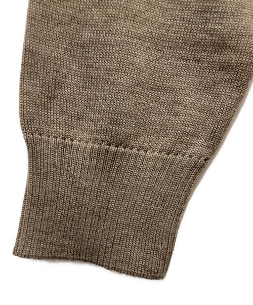 maison kitsune（メゾンキツネ）maison kitsune (メゾンキツネ) ダブル フォックスヘッド メリノ レギュラー カーディガン ベージュ サイズ:Lの古着・服飾アイテム