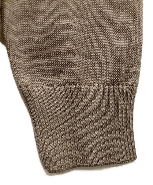 maison kitsune（メゾンキツネ）maison kitsune (メゾンキツネ) ダブル フォックスヘッド メリノ レギュラー カーディガン ベージュ サイズ:Lの古着・服飾アイテム