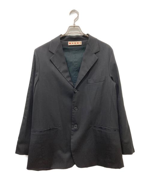 MARNI（マルニ）MARNI (マルニ) ライン3Bテーラードジャケット ブラック サイズ:44の古着・服飾アイテム